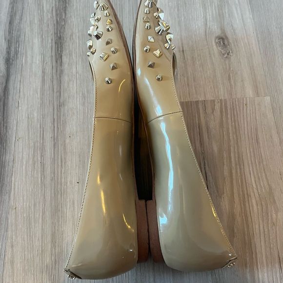 Sam Edelman 8.5 Savana Nude Spike Studded Pointed Ballet Flats - Picture 7 of 11